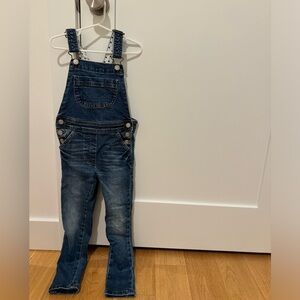 Mini Boden Skinny Fit Overalls in Mid Vintage Denim toddler girls size 5-6